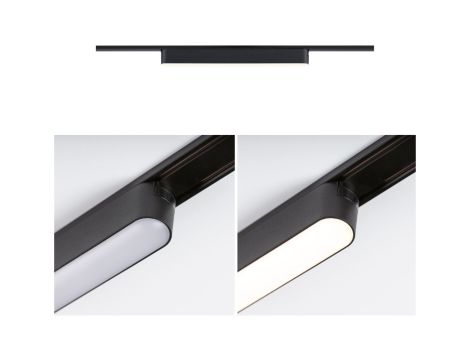 Oprawa na szynoprzewód VEYA JORIN LED 10W 1250lm IP20 3000K 48V DC czarny matowy / aluminium