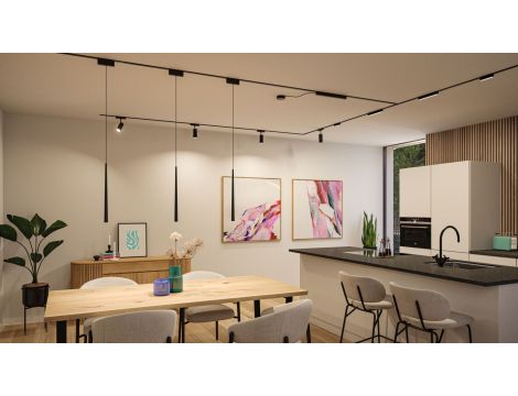 Oprawa na szynoprzewód VEYA JORIN LED 10W 1250lm IP20 3000K 48V DC czarny matowy / aluminium - 6