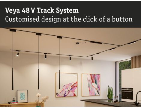 Oprawa na szynoprzewód VEYA JORIN LED 10W 1250lm IP20 3000K 48V DC czarny matowy / aluminium - 8