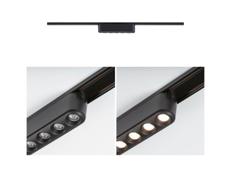 Oprawa na szynoprzewód VEYA LENSIA LED 6W 560lm IP20 3000K 48V DC  czarny matowy / aluminium