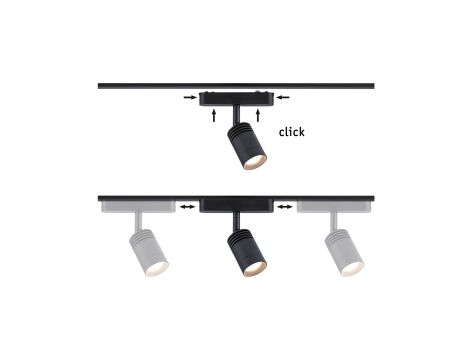 Reflektor na szynoprzewód VEYA ZOOM LED 5W 640lm IP20 3000K 48V DC czarny matowy / aluminium - 6