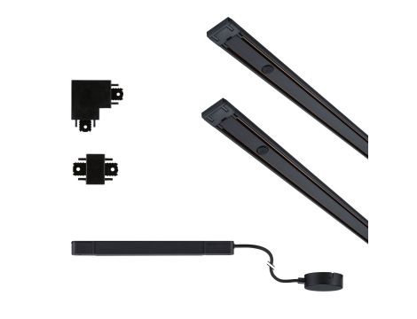 Zestaw bazowy systemu szynowego VEYA czarny matowy / aluminium