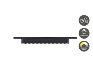 Oprawa na szynoprzewód VEYA  LENSIA LED DIM 10W 1500lm IP20 2700K-6000K 48V DC czarny matowy / aluminium - image 2