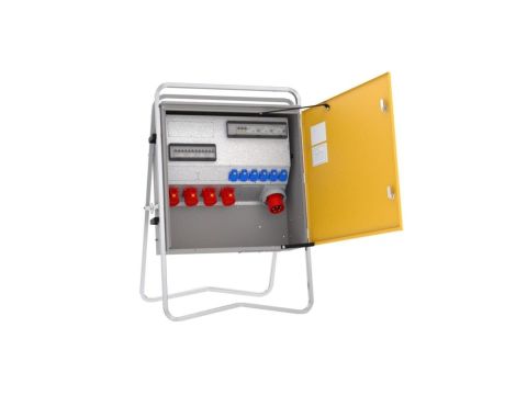 Rozdzielnica budowlana elBOX-XL W125-004006 IP44 wtyk CEE 125A-5P gniazda: 6xGK 230V 16A 4xCEE 32A 3xRCCB 6kA 75551012