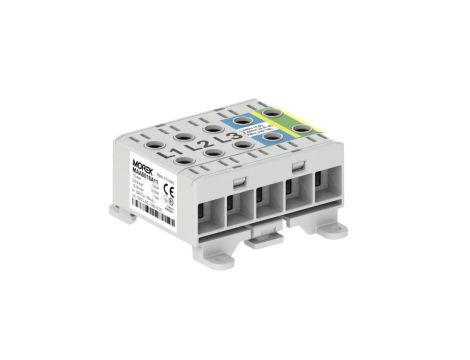 Złączka OTL16-5x szary,niebi,żół-ziel 5x1x Al/Cu 1,5-16mm 1000V AC/1500V DC Zacisk uniwersalny, montaż DIN i podłoże MAA5016A11