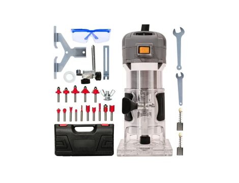 Frezarka górnowrzecionowa BESTEN BE-2536 800W 30 000 RPM 6-biegowa zestaw 5 frezów walizka