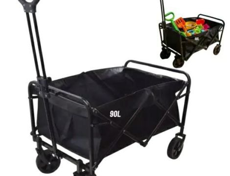 WÓZEK TRANSPORTOWY OGRODOWY SKŁADANY 90L