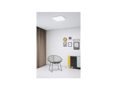 Lampa stojąca trójnóg metalowy REMI WHITE 174cm, z białym abażurem K-4363 Kaja Lighting