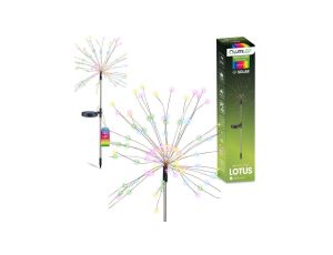 Lampa Solarna Ogrodowa LED LOTUS Wbijana Dekoracyjna Dmuchawiec Fajerwerki RGB LUMILED
