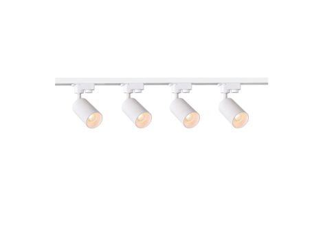 Szynoprzewód 2m biały + 4x Lampa MALGA T White + Końcówka zasilająca biała + Zaślepka biała