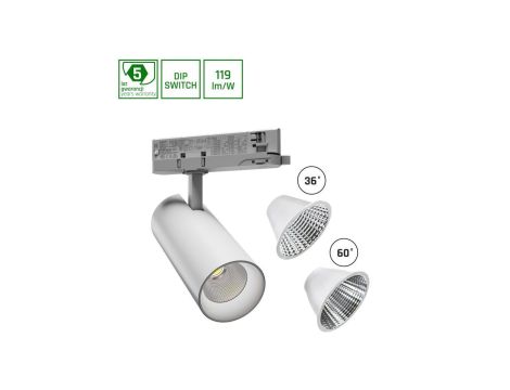 ANDROMEDA 15-27W NW 230V 36, 60st. IP20 Ra90 74x170x170 BIAŁY 5 lat gwarancji z regulacją mocy