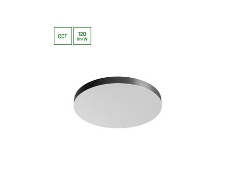 NYMPHEA OPTIMA BLACK 65W CCT 230V 120ST IP20 FI600X50MM BIAŁY CZARNY OKRĄGŁA