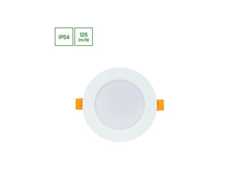 DURE 3 DOWNLIGHT 8W CW 230V 110st IP54 IK06 118x31 BIAŁY okrągła zasilacz zintegrowany