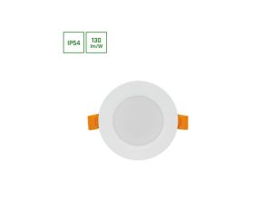 DURE 3 DOWNLIGHT 5W NW 230V 110st IP54 IK06 95x31 BIAŁY okrągła zasilacz zintegrowany