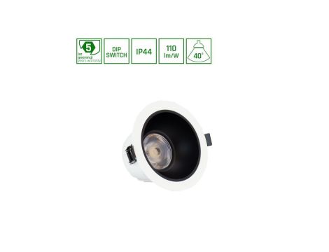 ORBITO DOWNLIGHT 6-20W WW 230V 40st IP44 Ra90 UGR19 139X85MM BIAŁY/CZAR.MAT okr. regulacja mocy 5 l