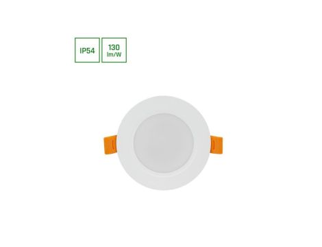 DURE 3 DOWNLIGHT 5W WW 230V 110st IP54 IK06 95x31 BIAŁY okrągła zasilacz zintegrowany
