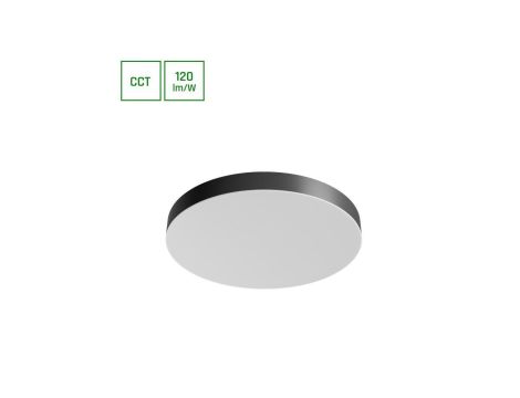 NYMPHEA OPTIMA BLACK 36W CCT 230V 120ST IP20 FI400X50MM BIAŁY CZARNY OKRĄGŁA