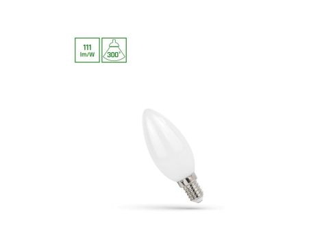 LED ŚWIECOWA E-14 230V 5.5W COG WW MILKY SPECTRUM