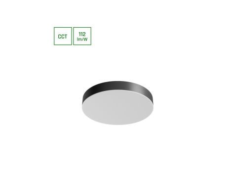 NYMPHEA OPTIMA BLACK 24W CCT 230V 120ST IP20 FI300X50MM BIAŁY CZARNY OKRĄGŁA