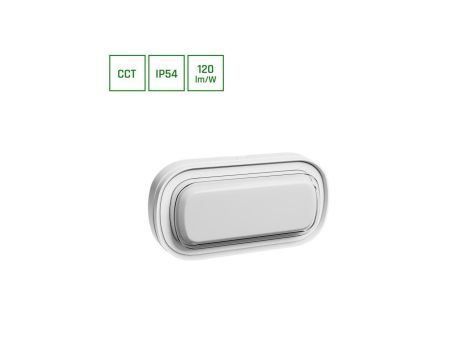 PASTILO 10W 3CCT 230V 120st IP54 IK10 205x105x47mm BIAŁY OWALNA