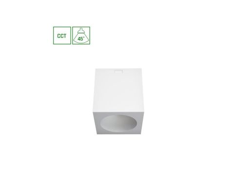 CHLOE COMPLETE NATYNKOWA 7W CCT 230V 45ST IP20 UGR19 90x90X100MM BIAŁY KWADRATOWA