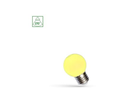 LED KULKA E-27 230V 1W ŻÓŁTY SPECTRUM