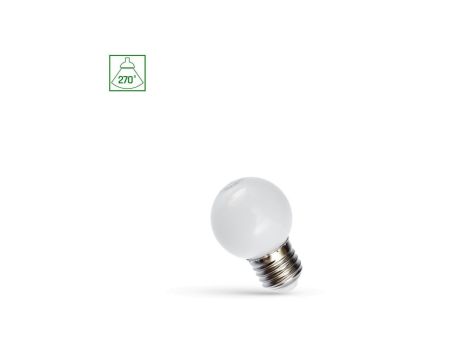 LED KULKA E-27 230V 1W BIAŁY SPECTRUM
