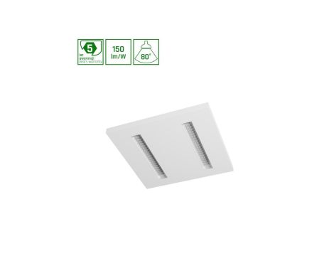 ALGINE DOPPIO PANEL 40W NW 230V 80ST IP20 600X600X35 BIAŁY 5 LAT