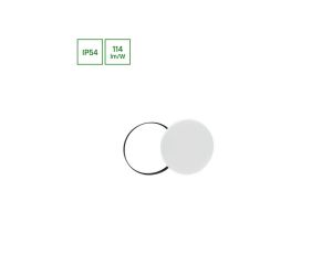 NYMPHEA BLACK i WHITE RINGS 18W CW 230V 115st IP54 FI250x52 BIAŁY/CZARNY OKRĄGŁA