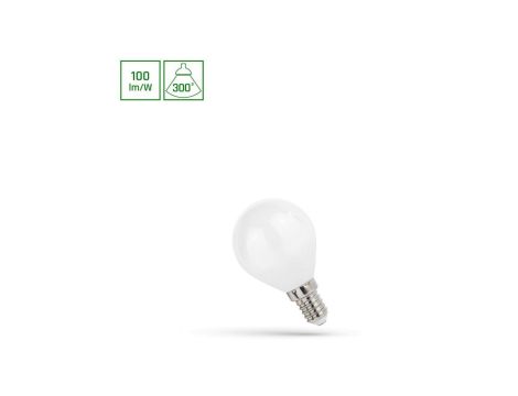 LED KULKA E-14 230V 1W COG NW MILKY SPECTRUM