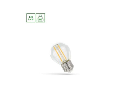 LED KULKA E-27 230V 1W COG WW CLEAR SPECTRUM