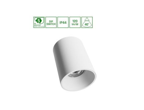 ORBITO NATYNKOWA 14-27W NW 230V 40ST IP44 UGR19 RA90 FI115X152MM BIAŁY OKRĄGŁA 5 LAT