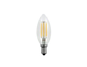 Żarówka LED E14 B35 4W = 40W 400lm 3000K Ciepła 360 Filament GOLDLUX (Polux)