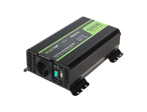 Przetwornica samochodowa 12V na 230V 500W/1000W INVGC16-GC Green Cell