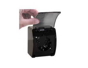 VIPLAST KOALA Gniazdo Schuko Pojedyncze z Dymną Klapką