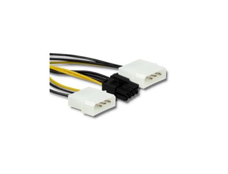 Qoltec Adapter 2x MOLEX żeński/PCI-E 8pin męski 15cm