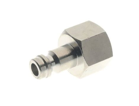 Króciec złączki RS PRO G 1/8 żeńskie rodzaj Męski Gwintowany Mosiądz niklowany 1/8in