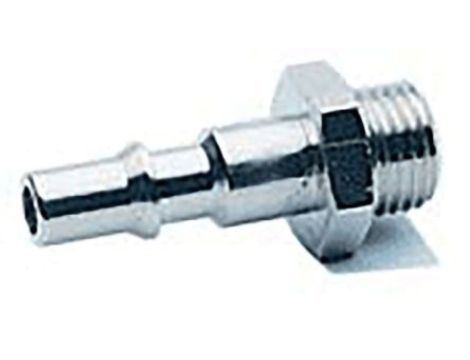 Króciec złączki RS PRO G 3/8 męskie rodzaj Męski Gwintowany Mosiądz niklowany 3/8in