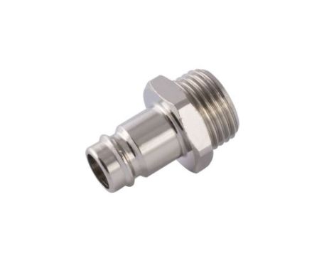 Króciec złączki RS PRO G 1/2 męskie rodzaj Męski Gwintowany Mosiądz niklowany 1/2in