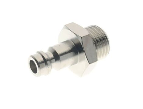 Króciec złączki RS PRO G 1/8 męskie rodzaj Męski Gwintowany Mosiądz niklowany 1/8in