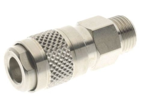 Adapter gwintowany prosty gwint – rura BSP 1/8 męskie 1/8 cala męskie RS PRO Adapter gwintowany prosty 1/8 in Male