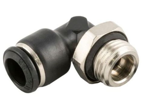 Adapter gwintowany typu kolanko gwint – rura RS PRO M12 x 1 rodzaj Męski Gwintowany, rura Mosiądz niklowany M12