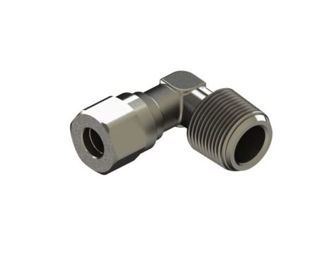 Adapter gwintowany typu kolanko gwint – rura BSP 1/8 męskie Wciskane 8 mm RS PRO Złączka kolankowa 1/8 in Male