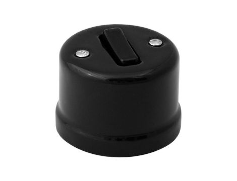 Łącznik pojedynczy natynkowy Retro ceramic 10A-250V~, czarny