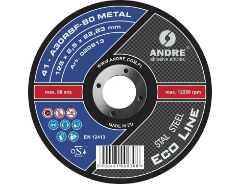 ANDRE TARCZA DO METALU 125 x 2,5mm METAL ECO LINE A30RBF
