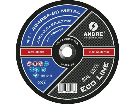 ANDRE TARCZA DO METALU 230 x 2,5mm METAL ECO LINE