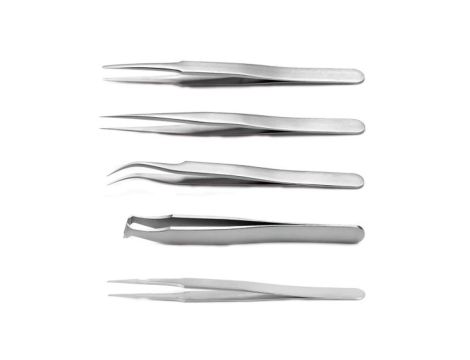 Zestaw pęset, materiał: Metal, RS PRO