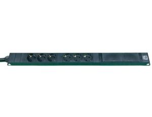 3m Przedłużacz 6 mm 6 gniazda 250 V AC IEC 60309 32A Czarny Typ F - niemieckie Schuko Listwa z gniazdami