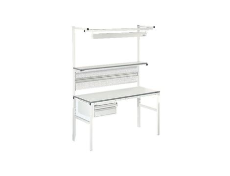 Stół warsztatowy, maks. obciążenie: 300kg, dł.: 1500mm, szer.: 700mm, wys.: 650 → 950mm