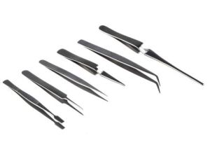 Zestaw pęset, materiał: Stal węglowa, RS PRO